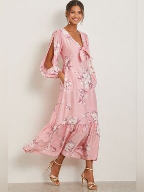Chelsea 28  Pink & Purple Sydney Floral Maxi Dress